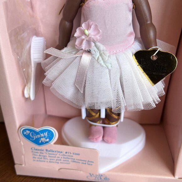 Vintage Vogue Ginny Doll Classic Ballerina 71-3260 African American Box 8" - Picture 4 of 12